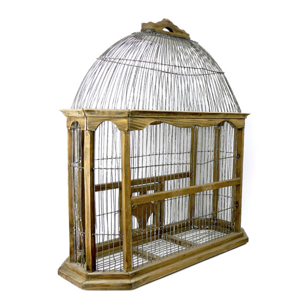 Grande cage à oiseaux espagnole ancienne artisanale (3/4)