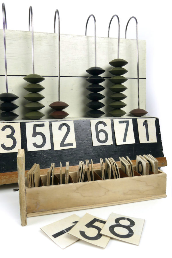 Boulier d’école vintage polonais des années 60 (détail)