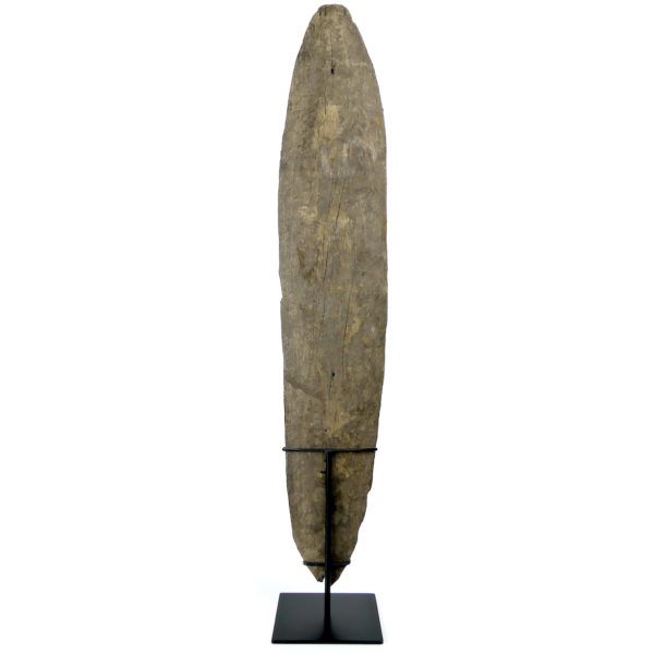 Planche votive gope kwoi ancienne en bois sur socle (dos)