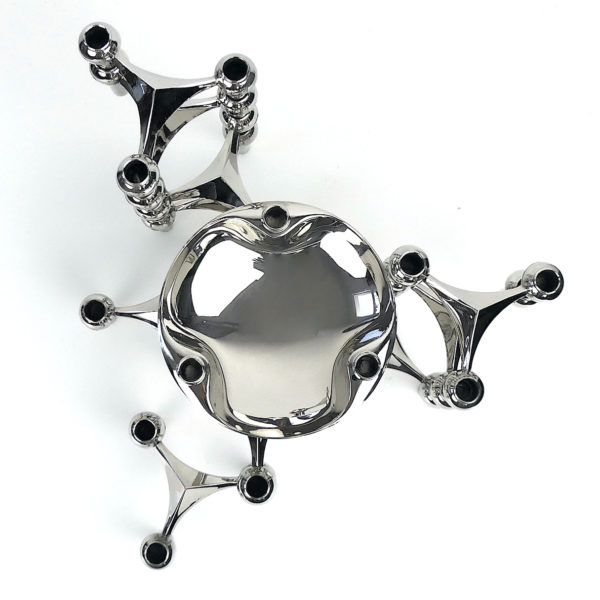 Set de 10 bougeoirs modulables tripodes et coupelle Fritz Nagel (dessus)