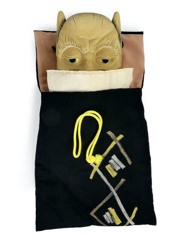 Masque Yakan renard des champs esprit malveillant du théâtre nô (sac)