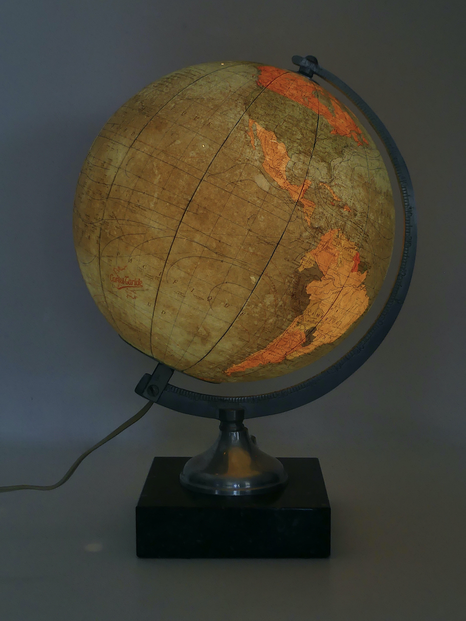 Artisanat Art Rond Terre Globe Carte Du Monde Sphère Verre Cristal Boule De  Verre Sphère Home Office Décor Cadeau(02)