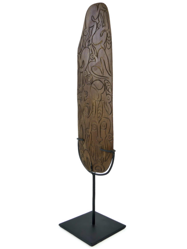 Rongorongo Rapa Nui plaquette en bois ciselé soclé Île de Pâques
(3/4)