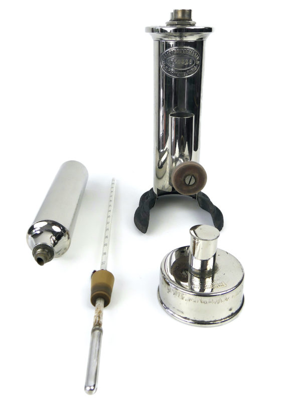 Ébulliomètre Dujardin Salleron ancien Paris Œnologie (détails)