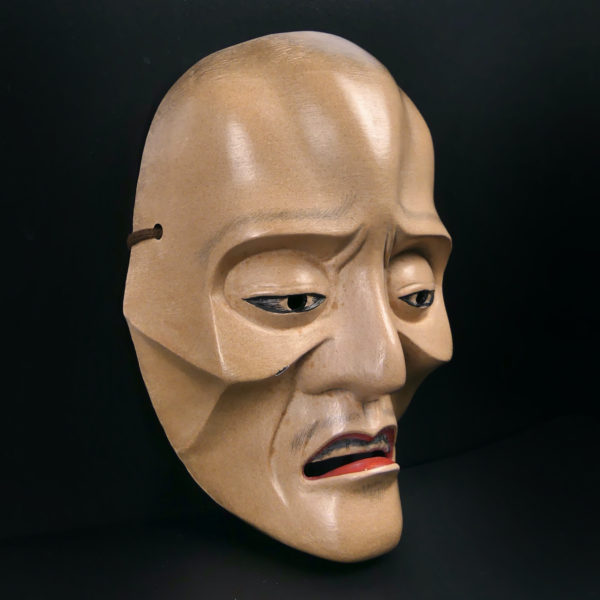 Masque Shunkan Nô en bois signé Wakino période Heisei Japon (3/4)