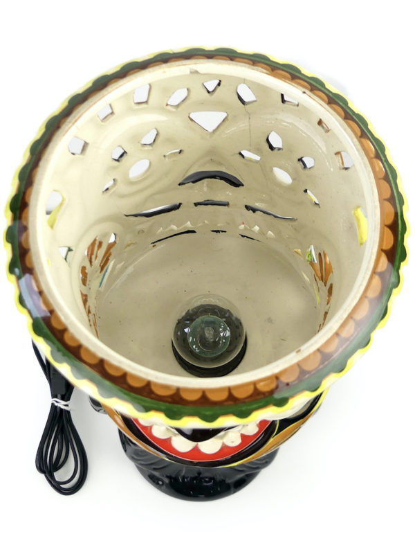 Lampe sri lankaise Kandy en céramique Ceylon Ceramics (dessus)