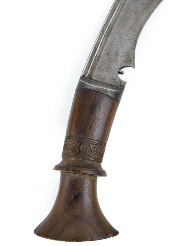 Couteau népalais Khuruki ancien Soldat Gurkha Antiquité népalaise (détail)