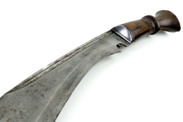 Couteau népalais Khuruki ancien Soldat Gurkha Antiquité népalaise (détail)