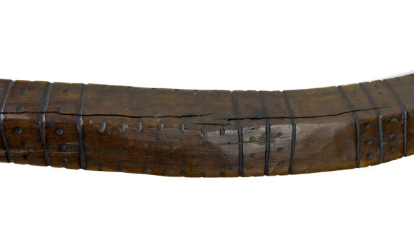 Sabre salomonais ancien en bois dur sculpté originaire de l’Archipel des Salomon (détail)