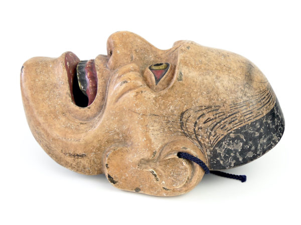 Masque de Yamanba vieille femme solitaire démon théâtre nô (profil)