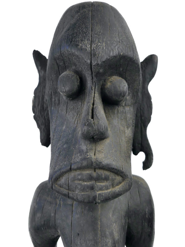 Modang Statue Modang Dayak de Bornéo en bois lourd sur socle - OVIRY