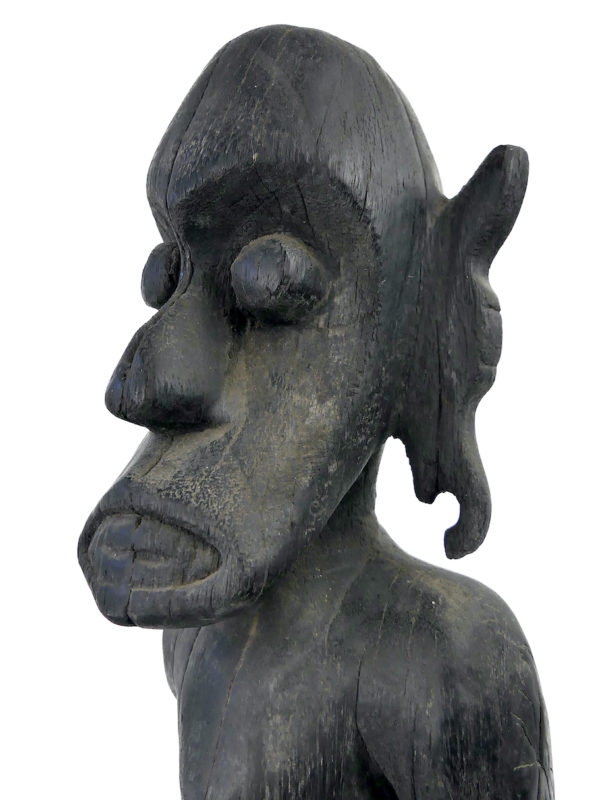 Modang Statue Modang Dayak de Bornéo en bois lourd sur socle - OVIRY
