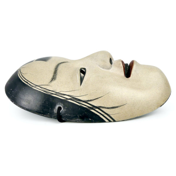 Masque ko-kasshiki jeune serviteur en bois Théâtre nô (profil)