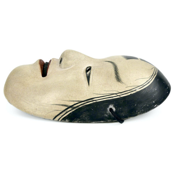 Masque ko-kasshiki jeune serviteur en bois Théâtre nô (profil)