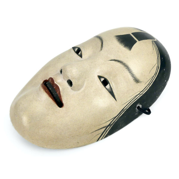 Masque ko-kasshiki jeune serviteur en bois Théâtre nô (3/4)