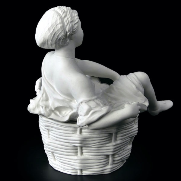 Biscuit érotique La Blanchisseuse signé Capodimonte XIXe Italie Curiosa (3/4 dos)