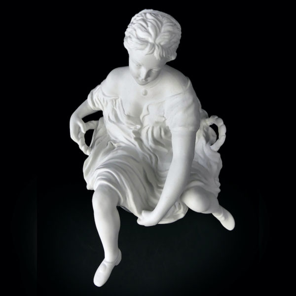 Biscuit érotique La Blanchisseuse signé Capodimonte XIXe Italie Curiosa (dessus)