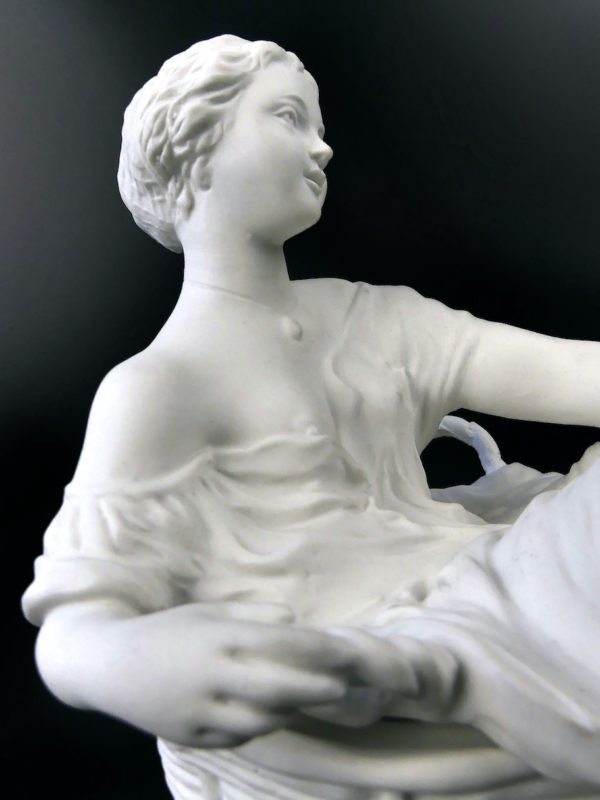 Biscuit érotique La Blanchisseuse signé Capodimonte XIXe Italie Curiosa (détail)