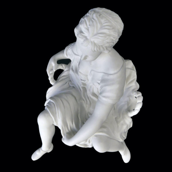Biscuit érotique La Blanchisseuse signé Capodimonte XIXe Italie Curiosa (dessus 3/4)