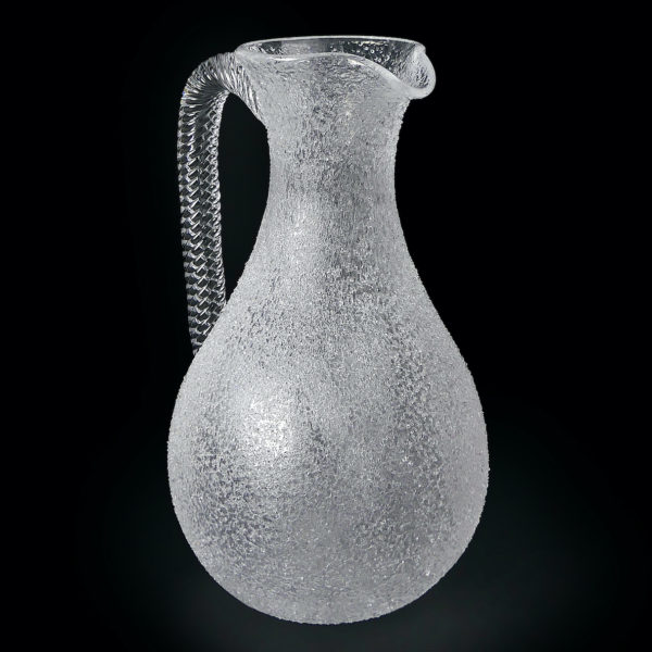 Pichet rafraîchissoir piriforme soufflé bouche cristal de Baccarat (3/4)