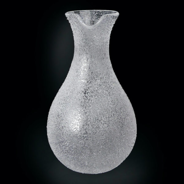 Pichet rafraîchissoir piriforme soufflé bouche cristal de Baccarat (face)