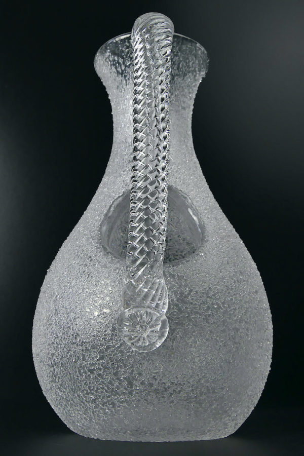 Pichet rafraîchissoir piriforme soufflé bouche cristal de Baccarat (dos)