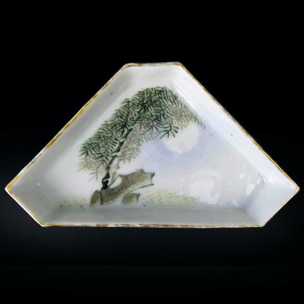 Cabaret chinois de 5 petits bols à viandes porcelaine Qianjiang cai XIXe (dessus)