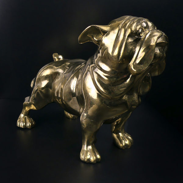 Statue bouledogue en laiton (3/4)