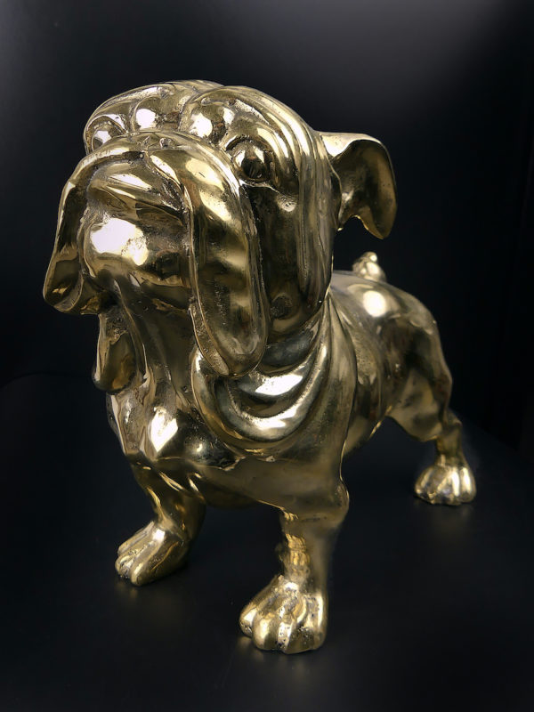 Statue bouledogue en laiton (3/4)