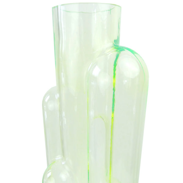 Grand vase Metropolis en verre Neon Green Design hollandais Pols Potten (détail)