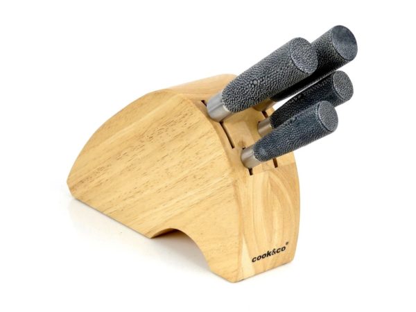 Bloc de couteaux japonais Santoku (3/4 dos)