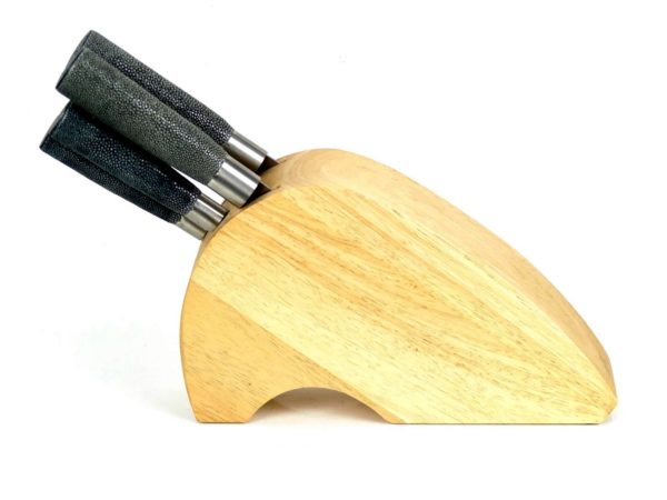 Bloc de couteaux japonais Santoku (profil)