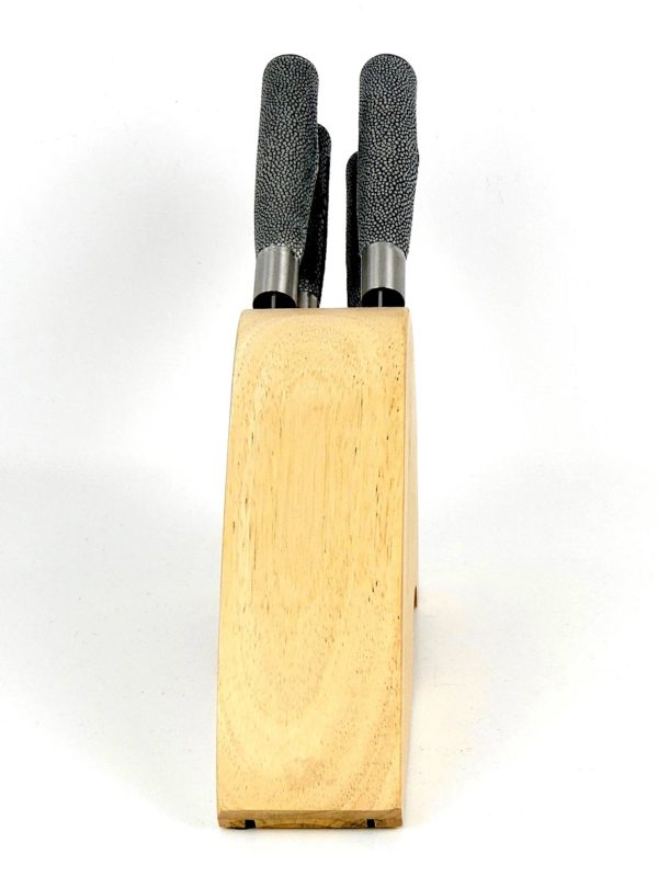 Bloc de couteaux japonais Santoku (face)