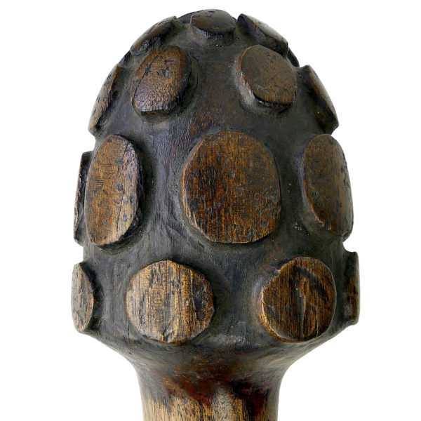 Grand casse-tête Bulibuli fidjien rare en bois dur Mi-XXe Îles Fidji (détail)