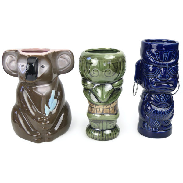 3 mugs Tiki Soul collectors en céramique (face)