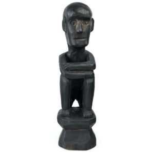 Statue Bulul traditionnelle en bois originaire d’Ifugao Philippines (face)