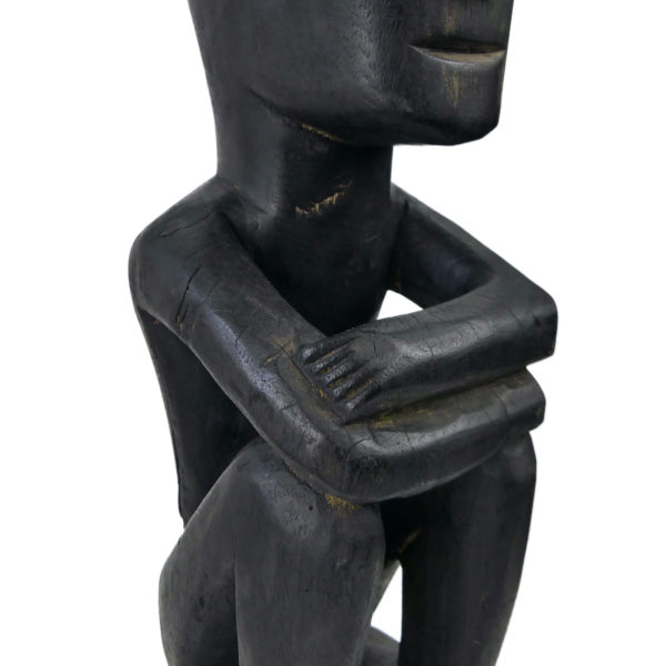 Statue Bulul traditionnelle en bois originaire d’Ifugao Philippines (détail)