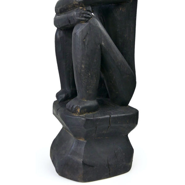 Statue Bulul traditionnelle en bois originaire d’Ifugao Philippines (détail)