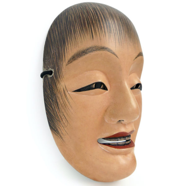 Masque nô Shōjō en bois Esprit de la mer Japon Shōwa (3/4)