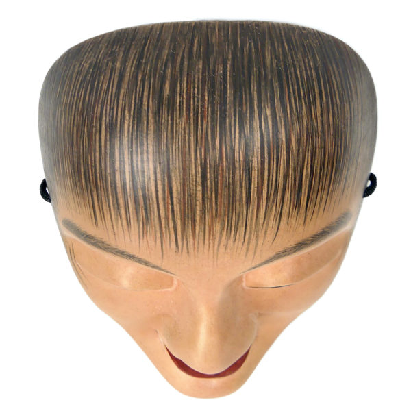 Masque nô Shōjō en bois Esprit de la mer Japon Shōwa (dessus)