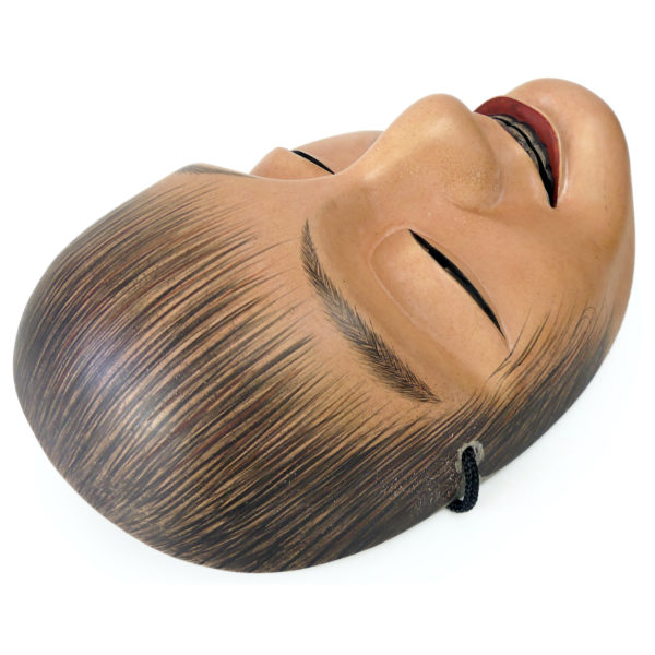 Masque nô Shōjō en bois Esprit de la mer Japon Shōwa (dessus 3/4)