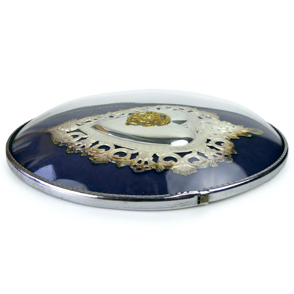 Grande offrande votive cœur sacré verre bombé Ex-voto (profil 3/4)