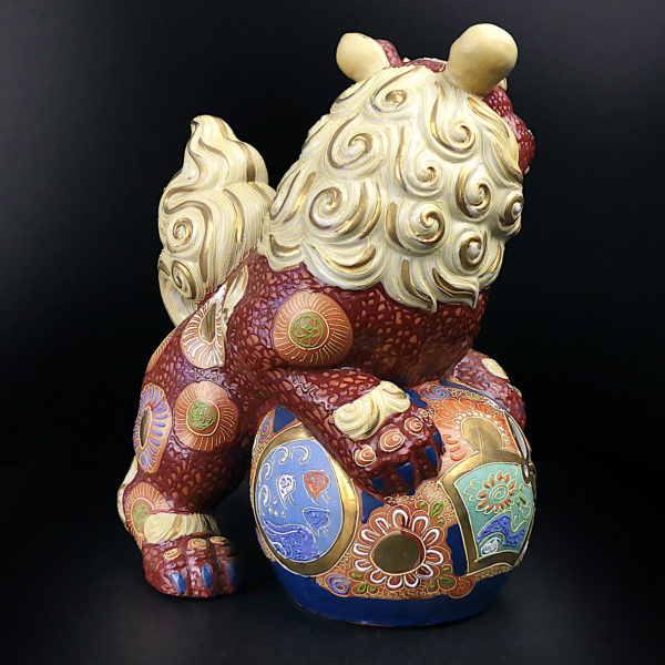 Grand Chien de fô satsuma Lion de Temple Shōwa Japon (3/4)