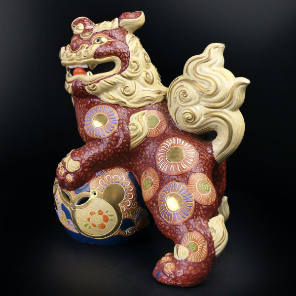 Grand Chien de fô satsuma Lion de Temple Shōwa Japon (3/4)