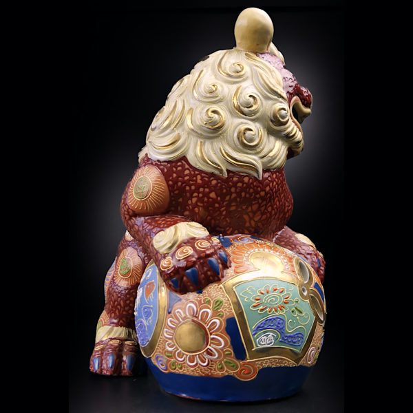 Grand Chien de fô satsuma Lion de Temple Shōwa Japon (profil)