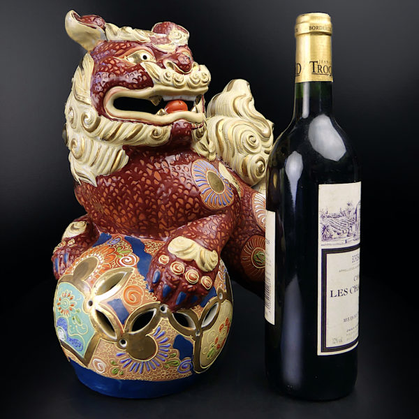 Grand Chien de fô satsuma Lion de Temple Shōwa Japon (proportion)