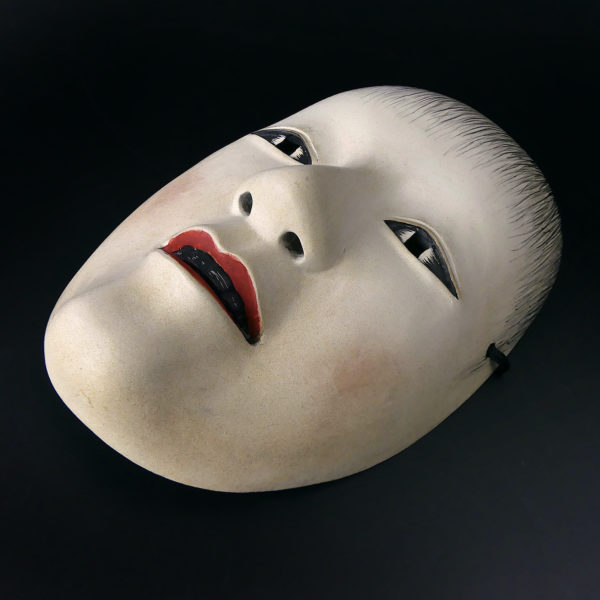 Masque Doji jeune garçon aux joues roses du théâtre nô (3/4)