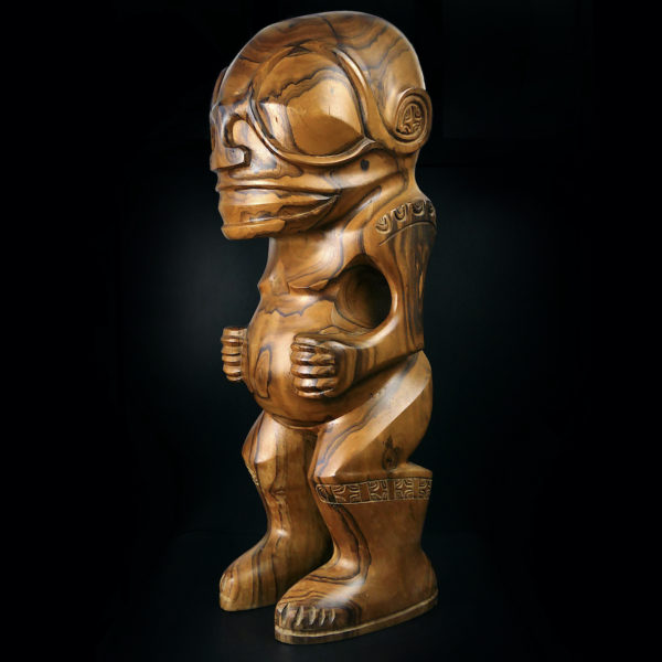 Grand Tiki marquisien massif exceptionnel en bois de rose 70 (3/4)