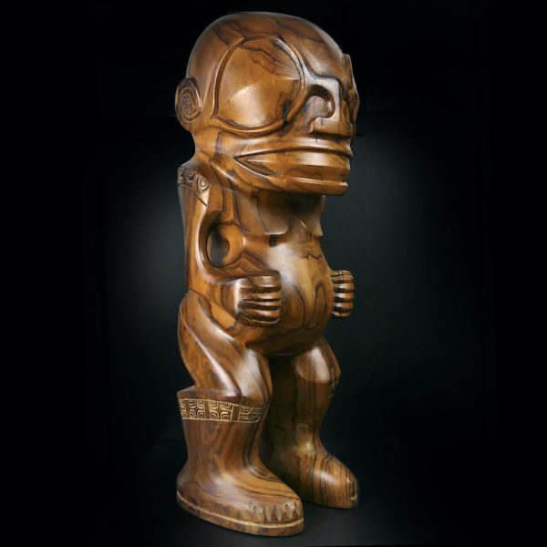 Grand Tiki marquisien massif exceptionnel en bois de rose 70 (3/4)