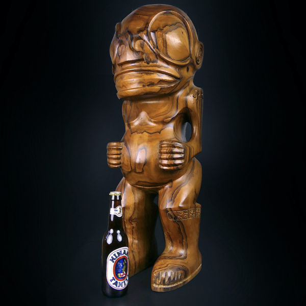 Grand Tiki marquisien massif exceptionnel en bois de rose 70 (proportion)